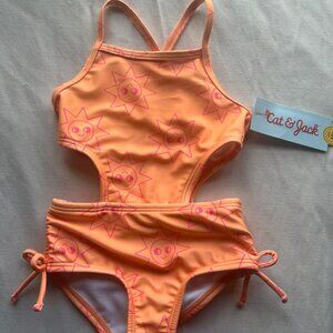 NWT - Toddler Girls' Cut Out One Piece Swimsuit - Cat & Jack™ - Size 18M